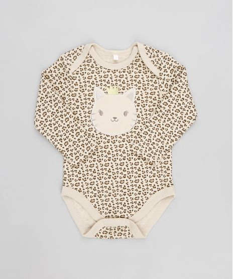 Body-Infantil-Gatinha-Estampado-Animal-Print-Manga-Longa-Decote-Redondo-Bege-9110015-Bege_1