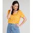 Blusa-Feminina-Estampada-de-Poa-Decote-Redondo-Manga-Curta-Mostarda-9350915-Mostarda_1