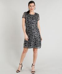 Vestido-Feminino-Bordado-de-Paetes-Manga-Curta-Preto-9367587-Preto_3