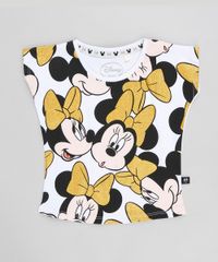 Blusa-Infantil-Minnie-Lacos-com-Glitter-Manga-Curta-Decote-Redondo-Branca-9348620-Branco_1
