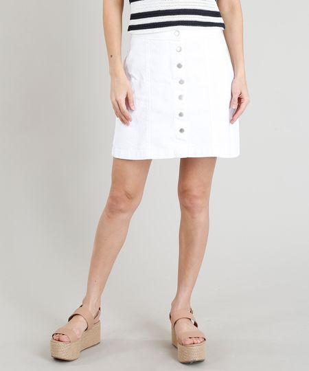 Saia-de-Sarja-Feminina-Curta-com-Botoes-Branca-9372308-Branco_1 Saia-de-Sarja-Feminina-Curta-com-Botoes-Branca-9372308-Branco_1