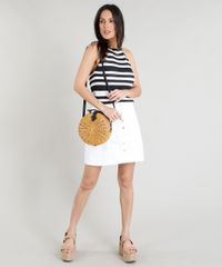 Saia-de-Sarja-Feminina-Curta-com-Botoes-Branca-9372308-Branco_3