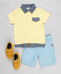 Polo-Infantil-com-Efeito-de-Sobreposicao-Manga-Curta-Gola-Esporte-Amarelo-Claro-8668674-Amarelo_Claro_3