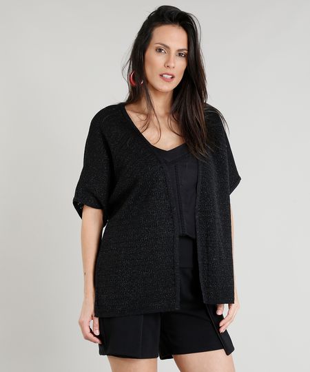 Capa-Feminina-em-Trico-com-Lurex-Manga-Curta-Preta-9374901-Preto_1 Capa-Feminina-em-Trico-com-Lurex-Manga-Curta-Preta-9374901-Preto_1