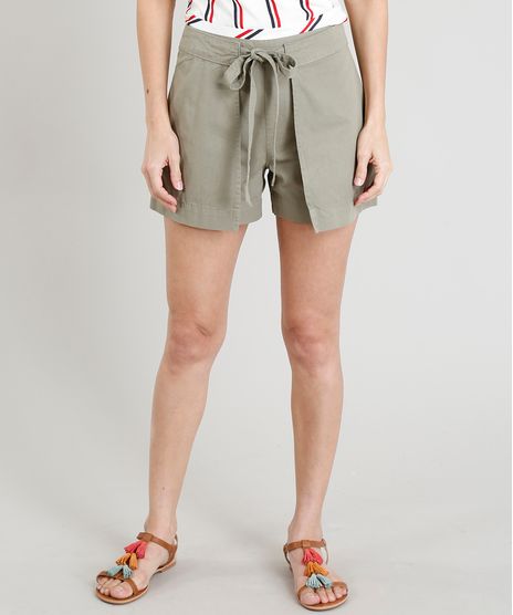 Short-Feminino-com-Sobreposicao-e-Amarracao-Verde-Militar-9372310-Verde_Militar_1