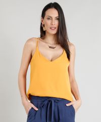 Regata-Feminina-com-Alcas-Cruzadas-Decote-V-Mostarda-9299683-Mostarda_1