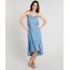 Vestido-Jeans-Feminino-Midi-com-Babado-Alcas-Finas-Decote-Redondo-Azul-Claro-9365640-Azul_Claro_1