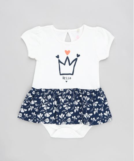 Body-Saia-Infantil-com-Estampa-de-Coroa-Manga-Curta-Decote-Redondo-Branco-9123305-Branco_1