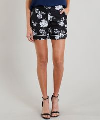 Short-Feminino-Estampado-Floral-com-Vivo-Contrastante-Preto-9378719-Preto_1