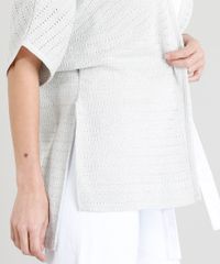 Capa-Feminina-em-Trico-com-Lurex-Manga-Curta-Cinza-Claro-9374901-Cinza_Claro_4