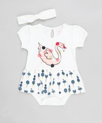Body-Saia-Infantil-com-Estampa-de-Cisne-Manga-Curta---Faixa-de-Cabelo-Branco-9205026-Branco_1