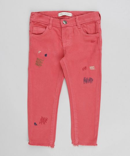 Calca-Infantil-com-Bordados-Coral-9170301-Coral_1 Calca-Infantil-com-Bordados-Coral-9170301-Coral_1