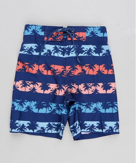 Bermuda-Surf-Infantil-Estampada-de-Coqueiros-com-Cordao-Azul-Marinho-9216228-Azul_Marinho_1