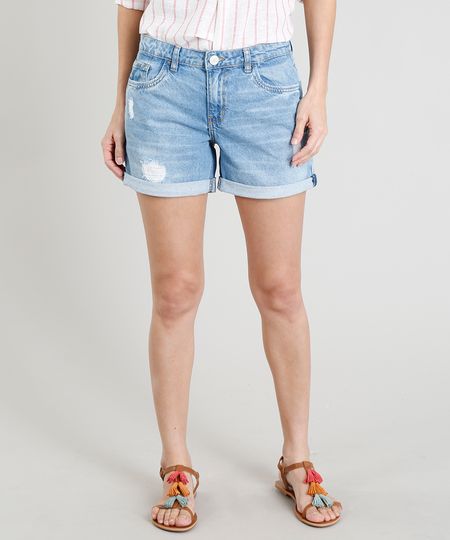 Short-Jeans-Feminino-Midi-Destroyed-com-Barra-Dobrada-Azul-Claro-9381767-Azul_Claro_1