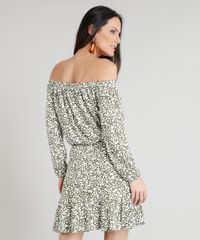 Vestido-Feminino-Curto-Ombro-a-Ombro-Estampado-de-Folhagem-Branco-9375870-Branco_2