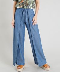 Calca-Jeans-Pantalona-Feminina-com-Sobreposicao-e-Amarracao-Azul-Claro-9375404-Azul_Claro_1