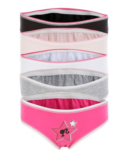 Kit-de-5-Calcinhas-Barbie-Multicor-8297849-Multicor_1 Kit-de-5-Calcinhas-Barbie-Multicor-8297849-Multicor_1