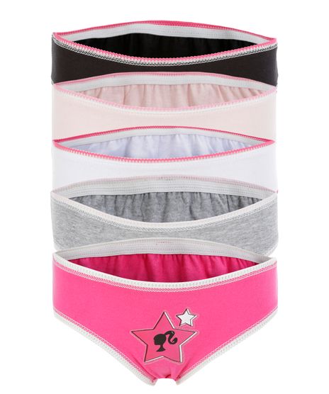 Kit-de-5-Calcinhas-Barbie-Multicor-8297849-Multicor_1