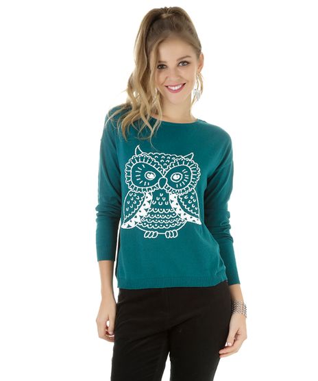 Sueter-em-Trico--Coruja--Verde-8165919-Verde_1