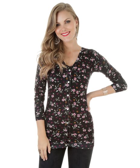 Cardigan-em-Trico-Floral-Preto-8174138-Preto_1