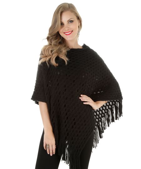 Poncho-em-Croche-com-Franja-Preto-8168992-Preto_1 Poncho-em-Croche-com-Franja-Preto-8168992-Preto_1