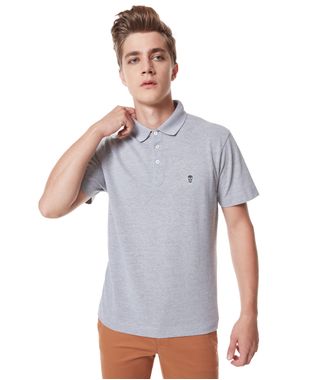 Polo-em-Piquet-Herchcovitch-com-Caveira-Cinza-Mescla-8263342-Cinza_Mescla_1