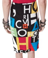 Saia-Midi-Herchcovitch-Estampada-de-Letras-Amarela-8245597-Amarelo_2