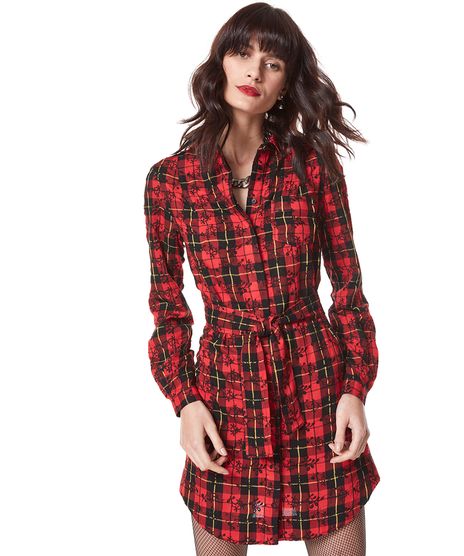 Vestido-Chemise-Xadrez-Herchcovitch-Vermelho-8246227-Vermelho_1