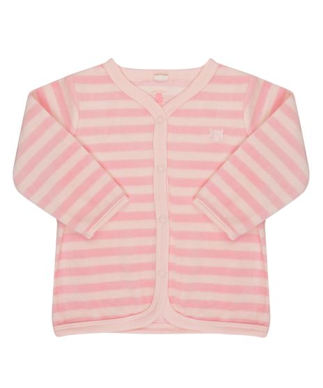 Cardigan-Listrado-em-Plush-de-Algodao---Sustentavel-Rosa-8184942-Rosa_1