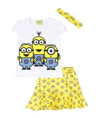 Conjunto-de-Blusa---Saia-Minions-com-Faixa-de-Cabelo-Branco-8306703-Branco_1