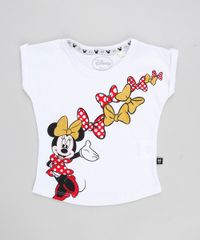 Blusa-Infantil-Minnie-Lacos-com-Glitter-Manga-Curta-Decote-Redondo-Branca-9348618-Branco_1