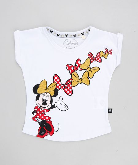 Blusa-Infantil-Minnie-Lacos-com-Glitter-Manga-Curta-Decote-Redondo-Branca-9348618-Branco_1