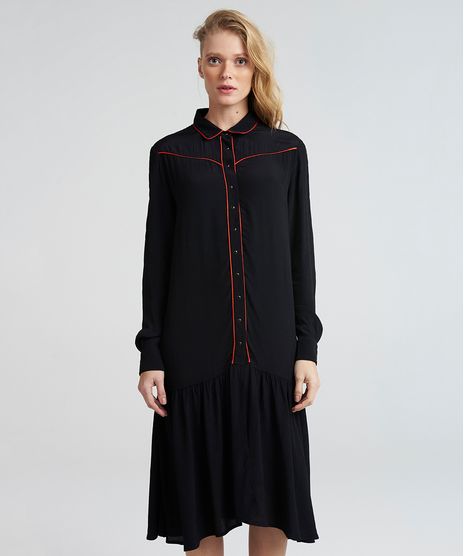 Vestido-Camisa-Feminino-Mindset-com-Vivo-Contrastante-Manga-Longa-Preto-9389670-Preto_1