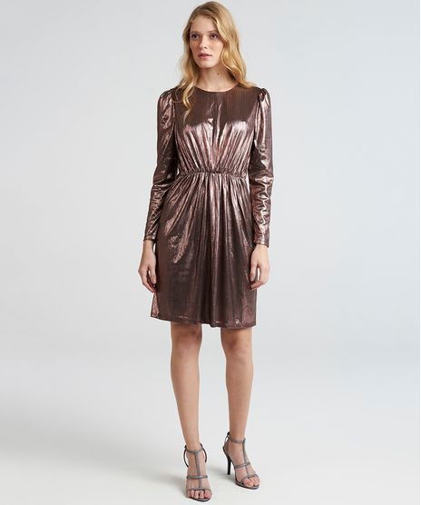 Vestido-Lame-Mindset-Curto-com-Franzidos-Manga-Longa-Rose-9385659-Rose_1