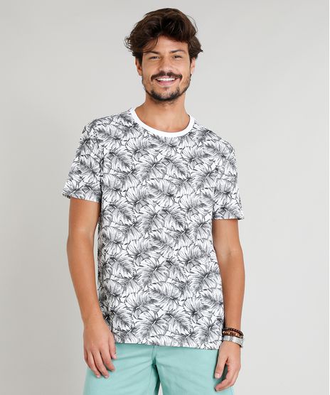 Camiseta-Masculina-Estampada-Tropical-Manga-Curta-Gola-Careca-Branca-9382526-Branco_1