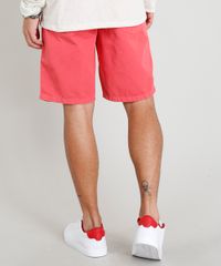 Bermuda-de-Sarja-Masculina-Reta-com-Bolsos-Coral-9414273-Coral_2