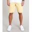 Bermuda-de-Sarja-Masculina-Reta-com-Bolsos-Amarela-9414274-Amarelo_1
