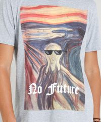Camiseta-Masculina--No-Future--Manga-Curta-Gola-Careca-Cinza-Mescla-9380319-Cinza_Mescla_4