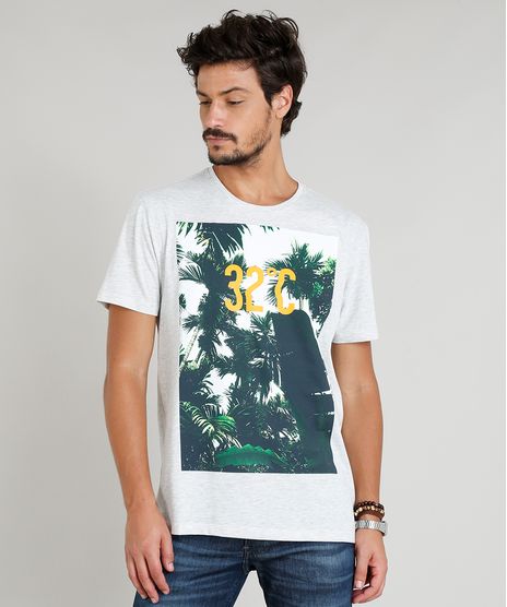 Camiseta-Masculina--32°-C--Manga-Curta-Gola-Careca-Cinza-Mescla-Claro-9276250-Cinza_Mescla_Claro_1