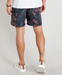 Short-Masculino-Estampado-Floral-com-Bolsos-Preto-9321611-Preto_2