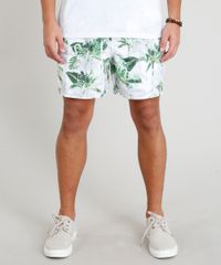 Short-Masculino-Estampado-de-Coqueiros-com-Bolsos-Branco-9265865-Branco_1