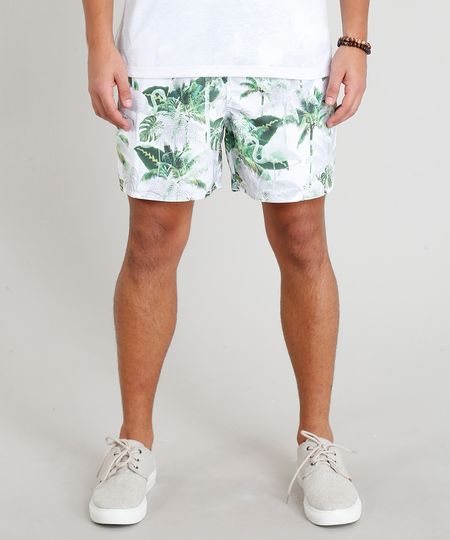 Short-Masculino-Estampado-de-Coqueiros-com-Bolsos-Branco-9265865-Branco_1 Short-Masculino-Estampado-de-Coqueiros-com-Bolsos-Branco-9265865-Branco_1