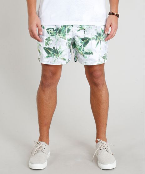 Short-Masculino-Estampado-de-Coqueiros-com-Bolsos-Branco-9265865-Branco_1
