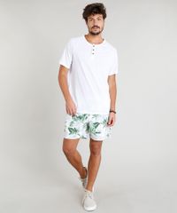 Short-Masculino-Estampado-de-Coqueiros-com-Bolsos-Branco-9265865-Branco_3