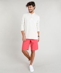 Camiseta-Masculina-em-Linho-com-Botoes-e-Capuz-Manga-Longa-Bege-Claro-9248983-Bege_Claro_3