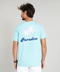 Camiseta-Masculina--Paradise--Manga-Curta-Gola-Careca-Verde-Agua-9349990-Verde_Agua_2