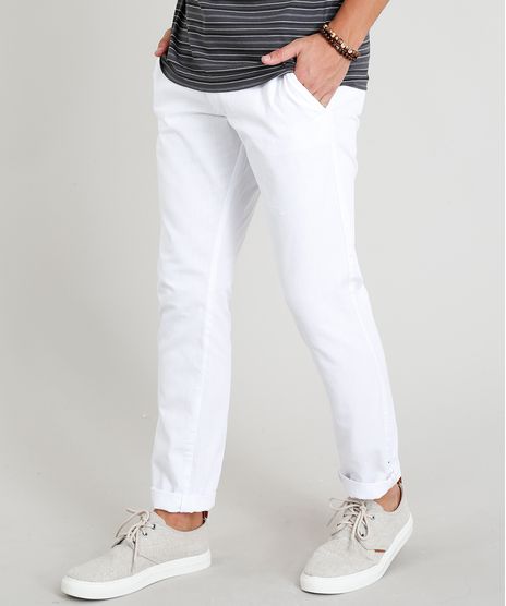 Calca-Slim-Masculina-com-Bolsos-e-Cordao-de-Amarracao-Branca-9308396-Branco_1