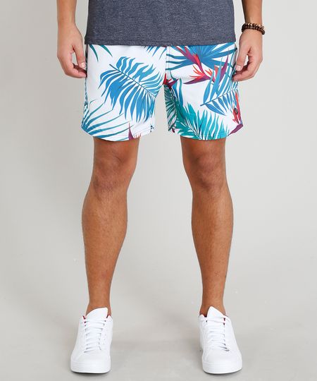 Short-Masculino-Estampado-de-Folhagem-com-Bolsos-Branco-9308702-Branco_1 Short-Masculino-Estampado-de-Folhagem-com-Bolsos-Branco-9308702-Branco_1