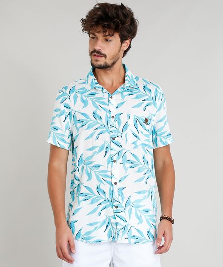 Camisa-Masculina-com-Linho-Estampada-Tropical-Manga-Curta-Off-White-9334911-Off_White_1 Camisa-Masculina-com-Linho-Estampada-Tropical-Manga-Curta-Off-White-9334911-Off_White_1