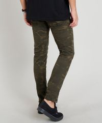 Calca-de-Sarja-Masculina-Slim-Estampada-Camuflada-Verde-Militar-9360429-Verde_Militar_2